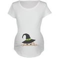thumbnail image 1 of Halloween - Peeking Baby Witch White Maternity Soft T-Shirt - 2X-Large, 1 of 1