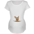 thumbnail image 1 of Halloween Peeking Kangaroo Joey Costume Maternity Soft T Shirt White X-LG, 1 of 1