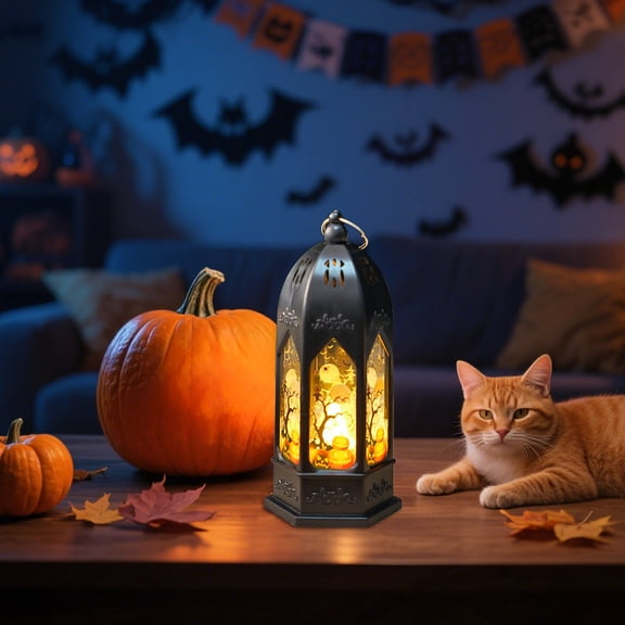 Halloween Pendant Night Light Pumpkin Castle LED Lamp Party Hanging Decoration Props