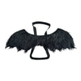 thumbnail image 1 of Halloween Pet Angel Wings for Dogs and Cats, Furry Plush Cosplay Accessory with Adjustable Straps, White/Black Single Piece (46cm x 15cm), 1 of 8