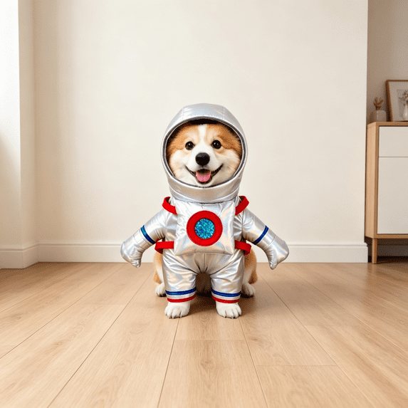 Halloween Pet Astronaut Costume, 1Pcs Pet Space‑themed Apparel, Unique Standing Transformation Design, Excellent Holiday Party Accessory, Suitable For Daily Walking And Photo Shooting,L