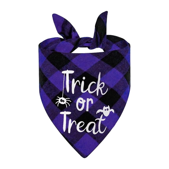 Halloween Pet Bandana Premium Polyester Semi-Lustre Fabric Spooky Themed Dog Scarf for Halloween Costume Party Holiday Decoration for Dogs Cats