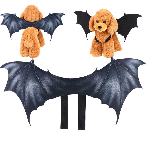 Halloween Pet Bat Wings Costume, Dog Costume Bat Wing Accessory for Cats and Dogs, Lightweight Plastic Pet Halloween Costumes Wing Cape for Halloween Party Cosplay Dress Up