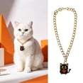 thumbnail image 1 of Halloween Pet Charm Necklace Collar, Cute HalloweenâElement Pendant Decorative Gold Chain Necklace, Pet Accessory for Cats & Small Dogs Halloween Party Dressâup, 1 of 6
