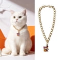 thumbnail image 1 of Halloween Pet Charm Necklace Collar, Cute HalloweenâElement Pendant Decorative Gold Chain Necklace, Pet Accessory for Cats & Small Dogs Halloween Party Dressâup, 1 of 6