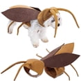 thumbnail image 1 of Halloween Pet Cockroach Costume, Funny Cosplay Outfit for Dogs and Cats, Soft Lightweight Dress-Up Suit for Halloween Parties and Photos, Brown, 1 Count, 1 of 9