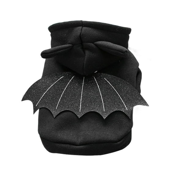 Halloween Pet Costume Bat Hoodie for Dogs and Cats Polyester Cute Warm Outfit for Indoor Outdoor Cosplay Party