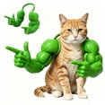 thumbnail image 1 of Halloween Pet Costume, 3D Printed Lightweight Neck Hanging Superhero Arms, Cosplay Outfit Photo Prop for Cats & Dog, Green, 1 of 6