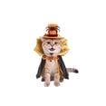 thumbnail image 1 of Halloween Pet Costume Set Adjustable Decor Top Hat & Cloak Holiday Cosplay Dress‑up Outfit Photo Prop for Cats and Small Dogs, 1 of 6