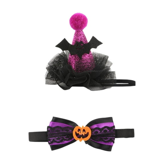 Halloween Pet Costume Witch Hat - Adjustable Clothes Set for Cats and Dogs - Perfect for Halloween Parties and Carnivals