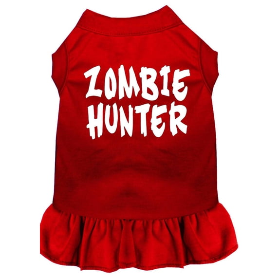 Halloween Pet Dog Cat Dress Screen Printed, "Zombie Hunter"