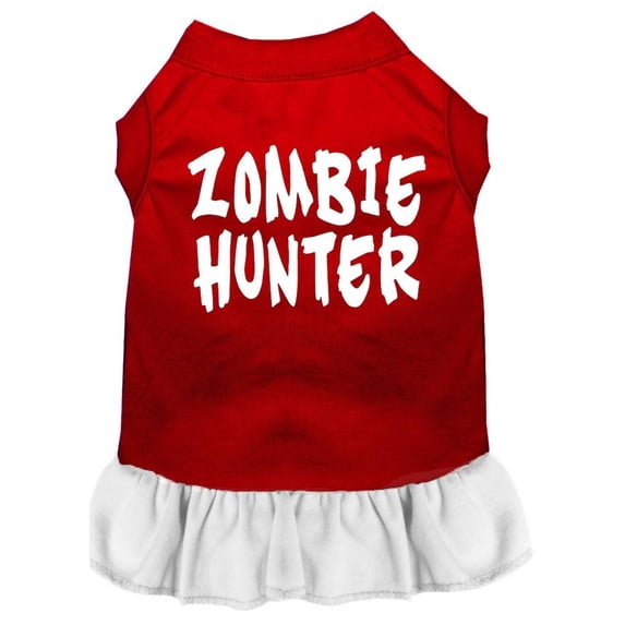 Halloween Pet Dog Cat Dress Screen Printed, "Zombie Hunter"