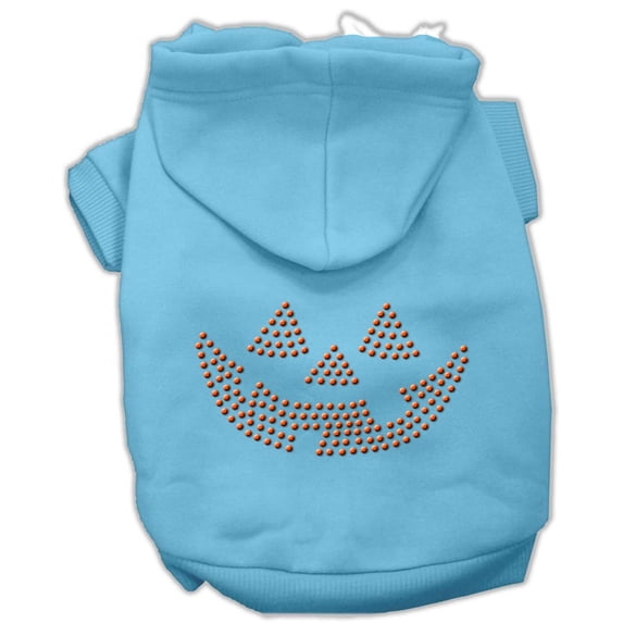 Halloween Pet Dog Cat Hoodie Rhinestone, "Jack O' Lantern"