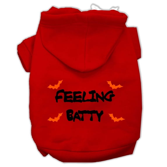 Halloween Pet, Dog Cat Hoodie Screen Printed, "Feeling Batty"