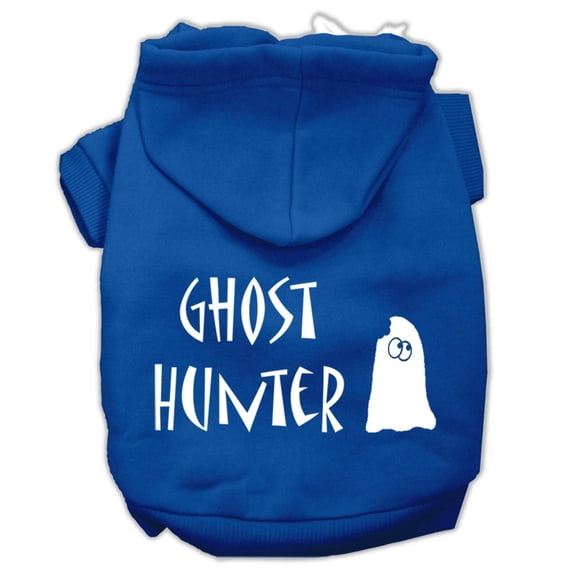 Halloween Pet, Dog Cat Hoodie Screen Printed, "Ghost Hunter"