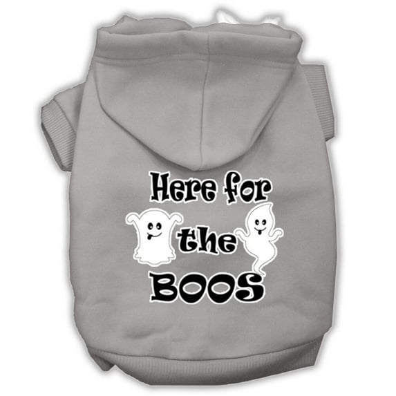 Halloween Pet, Dog Cat Hoodie Screen Printed, "Here For The Boos"