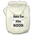 thumbnail image 1 of Halloween Pet, Dog  Cat Hoodie Screen Printed, "Here For The Boos", 1 of 10