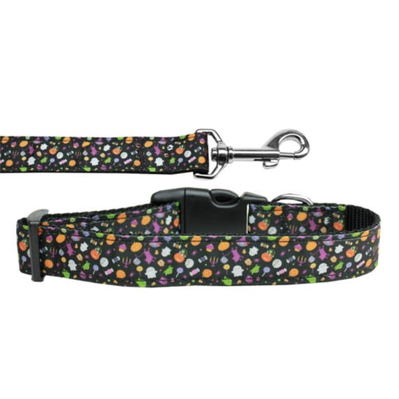 Halloween Pet Dog Cat Nylon Collar or Leash, "Halloween Confetti"