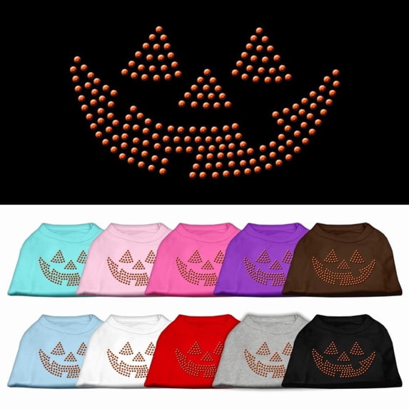 Halloween Pet Dog Cat Shirt Rhinestone, "Jack O' Lantern"
