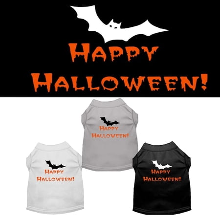 Halloween Pet Dog Cat Shirt Screen Printed, "Happy Halloween"