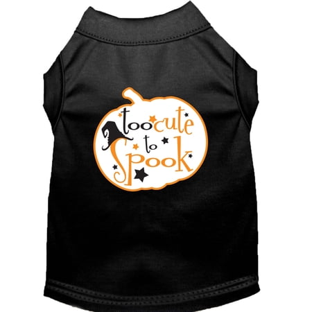 Halloween Pet Dog Cat Shirt Screen Printed, "Too Cute To Spook"