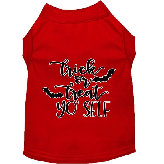 Halloween Pet Dog Cat Shirt Screen Printed, "Trick Or Treat Yo' Self"