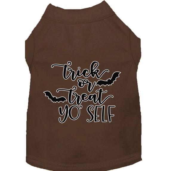 Halloween Pet Dog Cat Shirt Screen Printed, "Trick Or Treat Yo' Self"