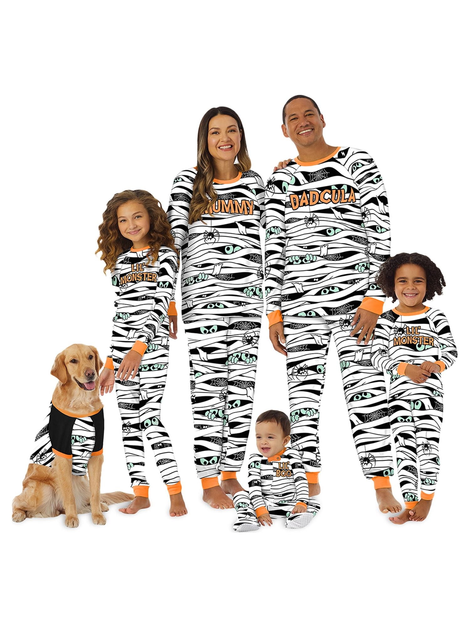 Halloween Pet Glow in the Dark Family Pajamas - Walmart.com