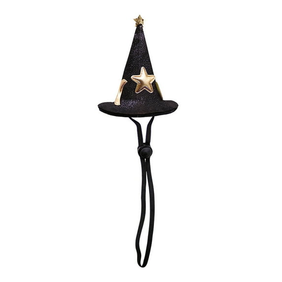 Halloween Pet Hat Adjustable Witch Hats for Cats Dogs Yellow Witch Hat Pet Headwear Black Lace Cosplay Costumes Adjustable Flower Hat for Small and Medium Cats Dogs