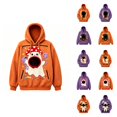 thumbnail image 1 of Halloween Pet Pouch Hoodie Men Women Long Sleeve Cute Graphic Loose Hooded Sweatshirt Pullover Tops Dog Cat Carrier Hoodie, 1 of 6