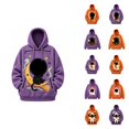 thumbnail image 1 of Halloween Pet Pouch Hoodie Men Women Long Sleeve Cute Graphic Loose Hooded Sweatshirt Pullover Tops Dog Cat Carrier Hoodie, 1 of 6