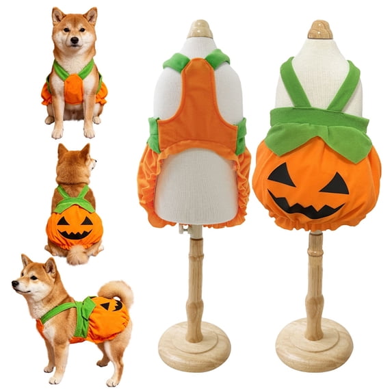 Halloween Pet Pumpkin Sling Costume, Funny Dress‑Up Outfit, Festive Cosplay Clothes for Small Medium Dogs & Cats