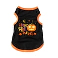 thumbnail image 1 of Halloween Pet Sleeveless Vest Happy Halloween Pumpkin Graphic Print Dog Shirt Lightweight Breathable Festive Holiday Costume Outfit for Small Dogs and Cats, 1 of 6