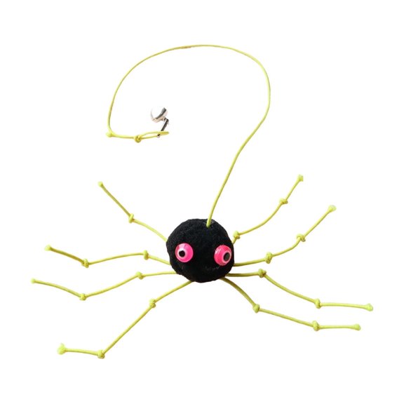 Halloween Pet Toy Simulated Araneid Replacement Head without Wand Rod Araneid Teaser Refill Attachment Interactive Play Toy Grip Counteractive Indoor Cats Daily