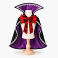 thumbnail image 1 of Halloween Pet Vampire Cape Costume, Bat Wing Cloak With Matching Hood For Dogs Cats, Adjustable Cosplay Outfit For Trick Or Treat Photos Party, 1 of 4