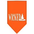 thumbnail image 1 of Wicked Screen Print Bandana Orange Small, 1 of 10