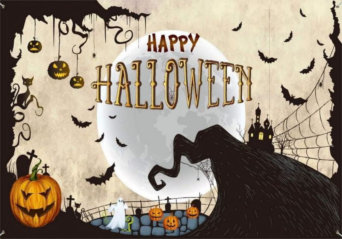 Halloween Photo Background Horrible Photography Backdrops Cemetery ...