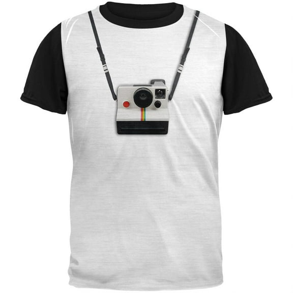 Halloween Photographer Polaroid Costume Adult Black Back T-Shirt