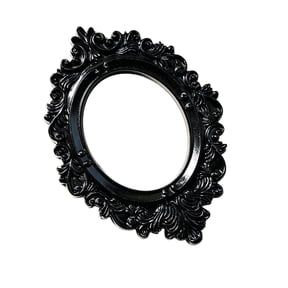 Halloween Photography Black Mini Photo Frame, Skull Relief Empty Frame Display Background Props for Spooky Photo Shoots