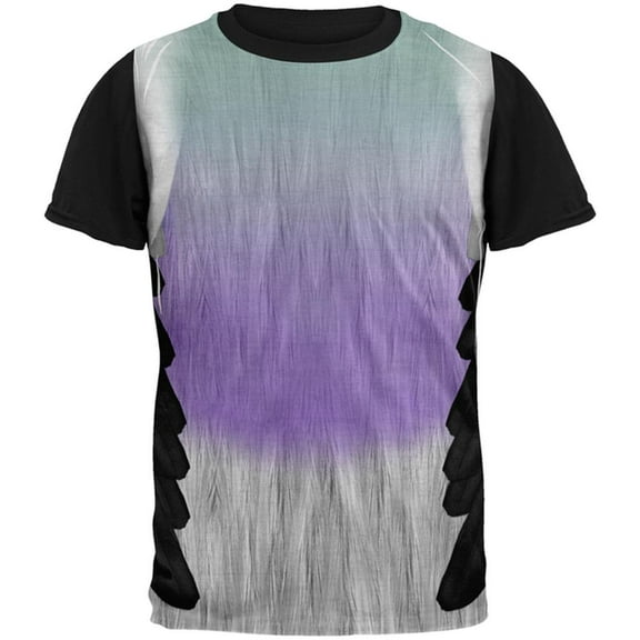 Halloween Pigeon Costume All Over Mens Black Back T Shirt Multi SM