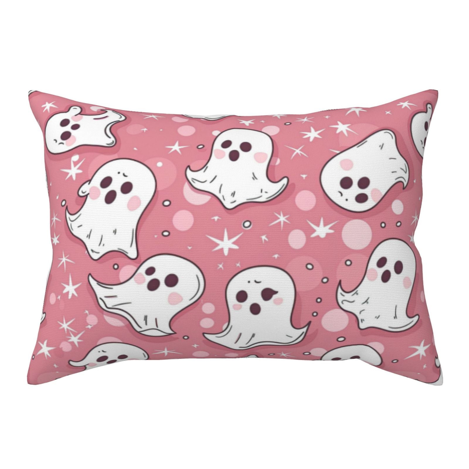 Halloween Pillow Cases pinkbackgroundhalloweenghost Pillow Cases