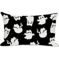 thumbnail image 1 of Halloween Pillow Cover 12x20 Repeating White Ghosts Spooky Pink Throw Pillow Case Autumn Thanksgiving Harvest Decorative Cushion Outdoor Cushion Case Sofa Couch Bed Decor Lumbar, 1 of 6