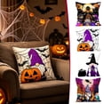 thumbnail image 1 of Halloween Pillow Cover 18x18, Fall Spooky Throw Pillow Case, Soft Polyester Decorative Cushion Cover, Hidden Zipper, Machine Washable for Sofa Bedroom Holiday by MPOISVA, 1 of 7
