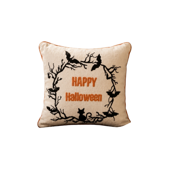 Halloween Pillow Cover Festive Decorative Set, Soft Polyester with Fun Patterns, Non-Scary Design, 1 Pack