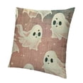 thumbnail image 1 of Halloween Pillow Cover Pink Ghost Trick or Treat Halloween Decoration Holiday Farmhouse Pillow Case Decor Lovely Spooky for Home Sofa Couch Indoor Outdoor, 1 of 5