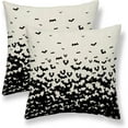 thumbnail image 1 of Halloween Pillow Covers 18X18 Inch Set of 2 Bats Throw Pillow Covers Halloween Bats Cushion Cases Holiday Farmhouse Decorative Outdoor Pillow Covers for Couch Home Sofa Living Room, 1 of 6