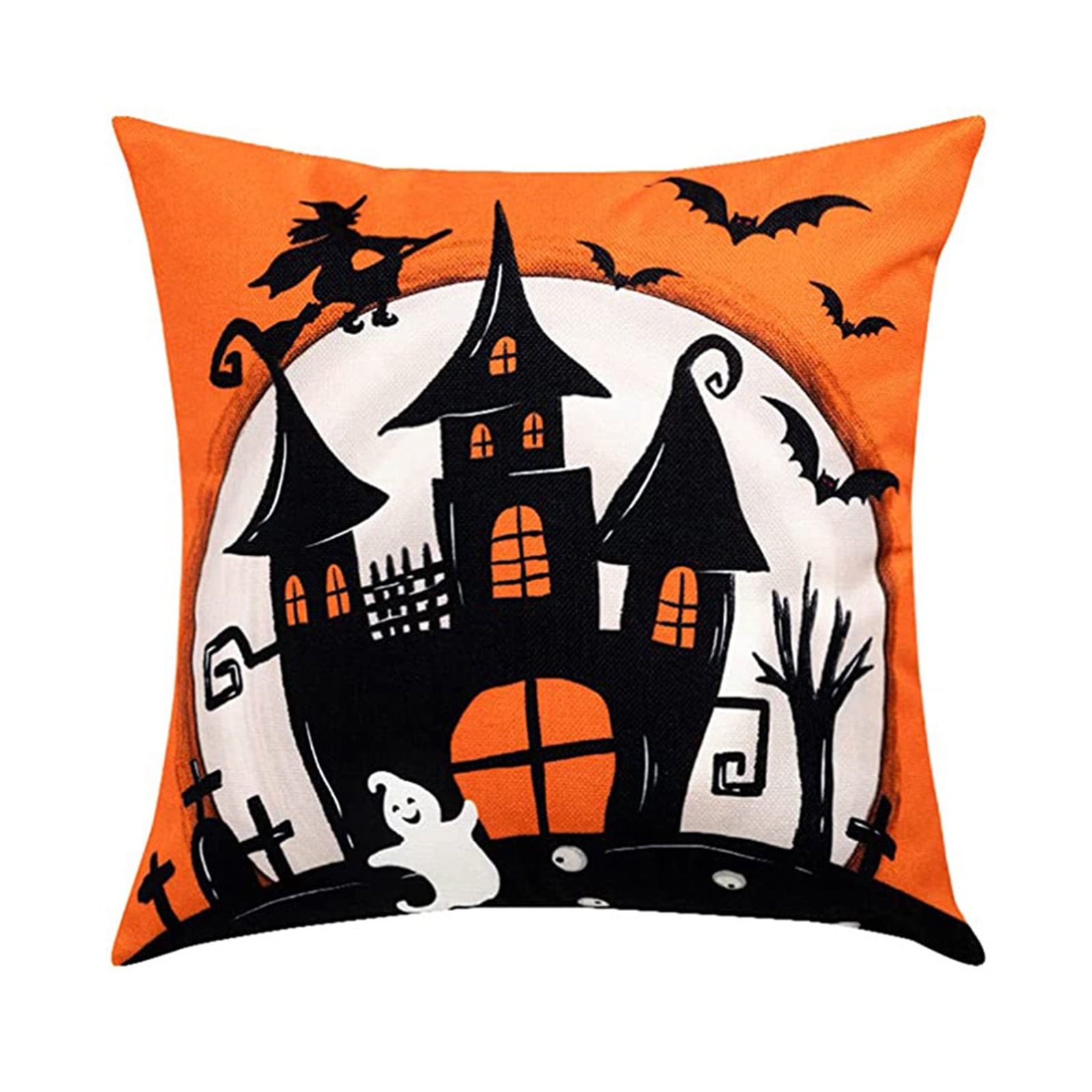 Set of 4 Happy Halloween Throw Pillow Covers 18 x 18 with 4 Bonus Coas –  creatrillonline