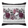 thumbnail image 1 of Halloween Pillow Covers 18x18 Inch, Black Horror Skull Roses Spi-der Web Vintage Linen Pillowcase with Invisible Zipper, Decorative Throw Pillow Covers Cushion Case for Couch Sofa Bed Living Room, 1 of 9