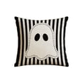 thumbnail image 1 of Halloween Pillow Covers, 18x18 Inch Halloween Decoration Indoor Outdoor Throw Pillow Covers, Cute Spooky Ghost Linen Cushion Case for Home Sofa Couch Bedroom Chair, 1 of 3