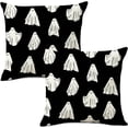 thumbnail image 1 of Halloween Pillow Covers 18x18 Set of 2 Autumn Decorative Seamless Ghosts Throw Pillow Cases Black Cushion Covers Outdoor Patch,Farmhouse,Thanksgiving,Home Décor, 1 of 6
